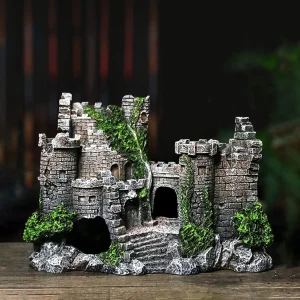 Décoration de château en résine pour aquarium