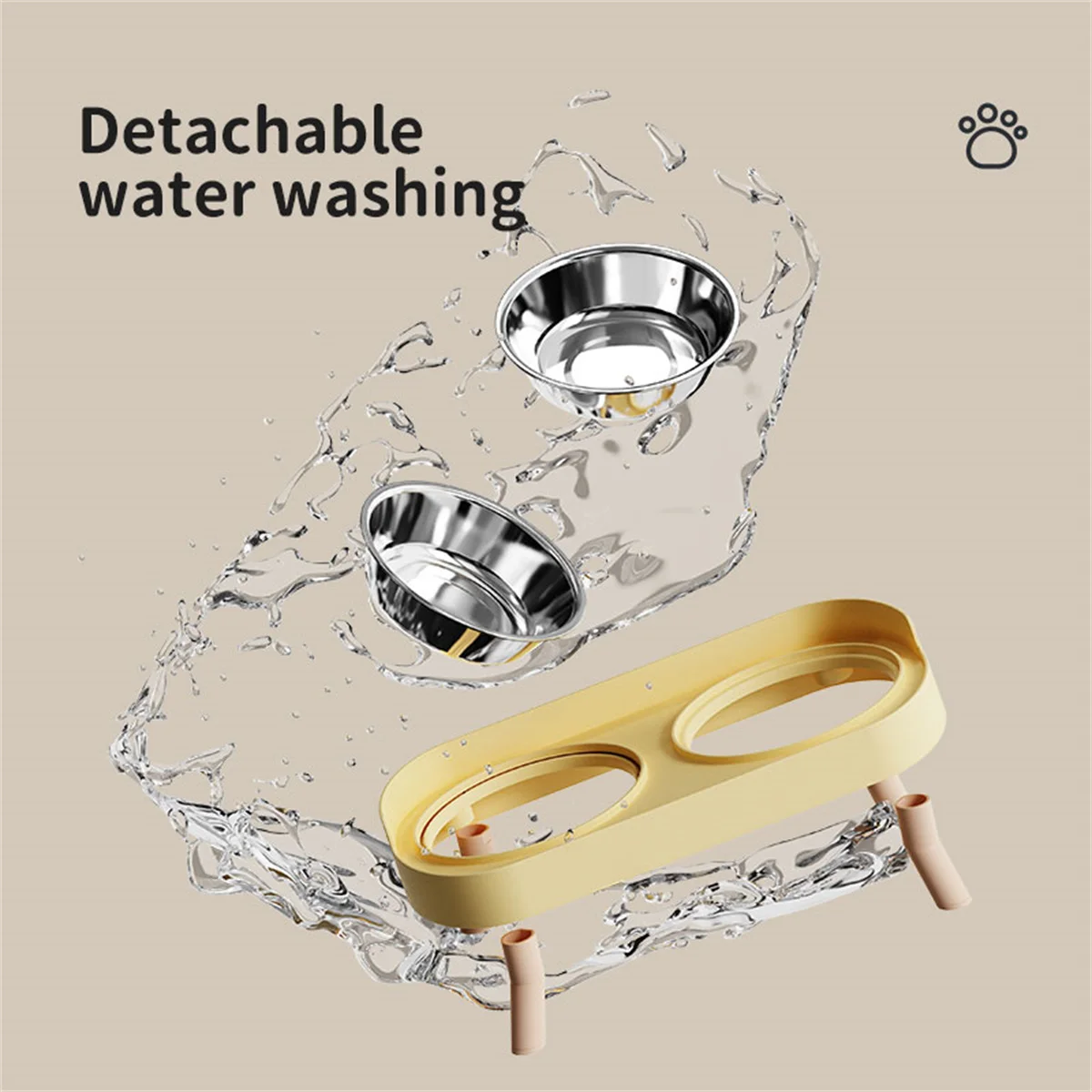 Apportez couleur et confort aux repas de votre animal avec cette double gamelle design en acier inoxydable – Image 4