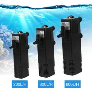 Pompe submersible filtre et oxygène l’eau, assure propreté, santé et bien-être pour aquarium/tortue