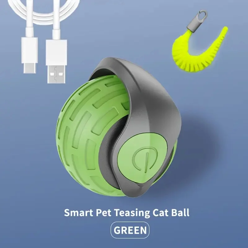 Balle automatique pour chats, stimule chasse et activité, rechargeable USB, amuse et divertit votre compagnon – Image 17